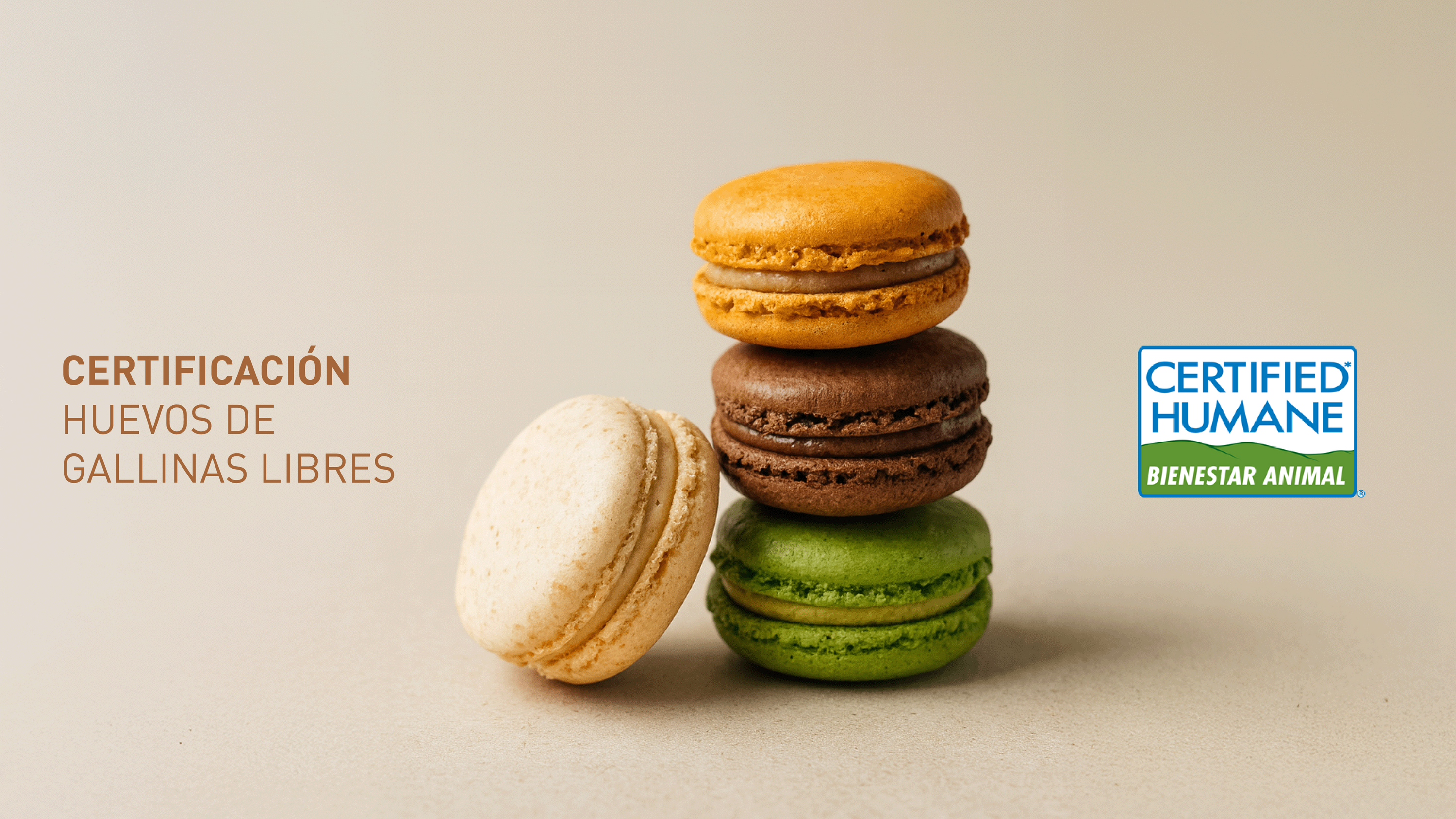 Bienestar animal: nuestros macarons utilizan huevos Certified Humane®