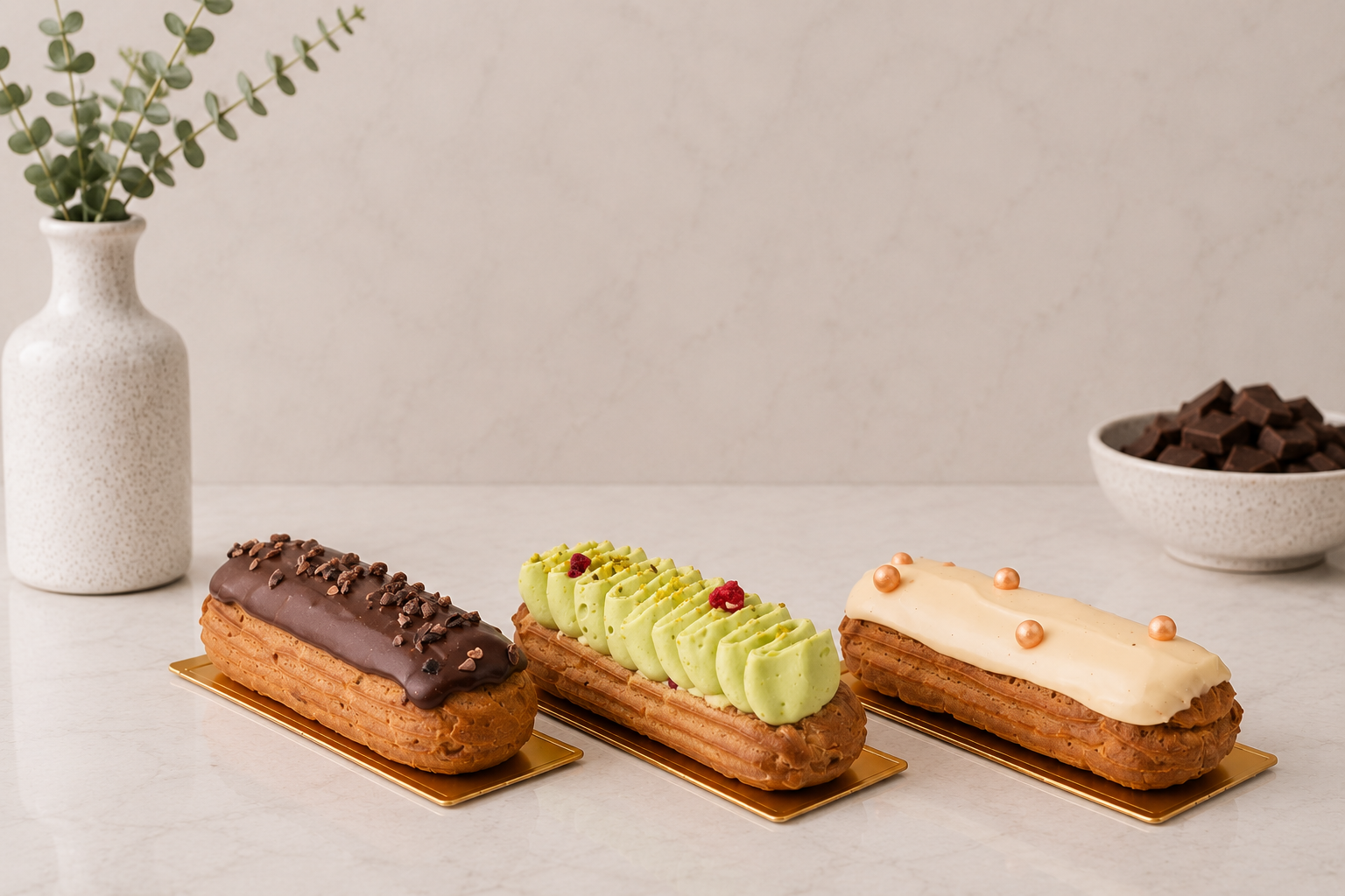 Éclairs y Pastelería