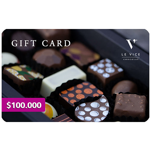 Gift Card en Le Vice Chocolat