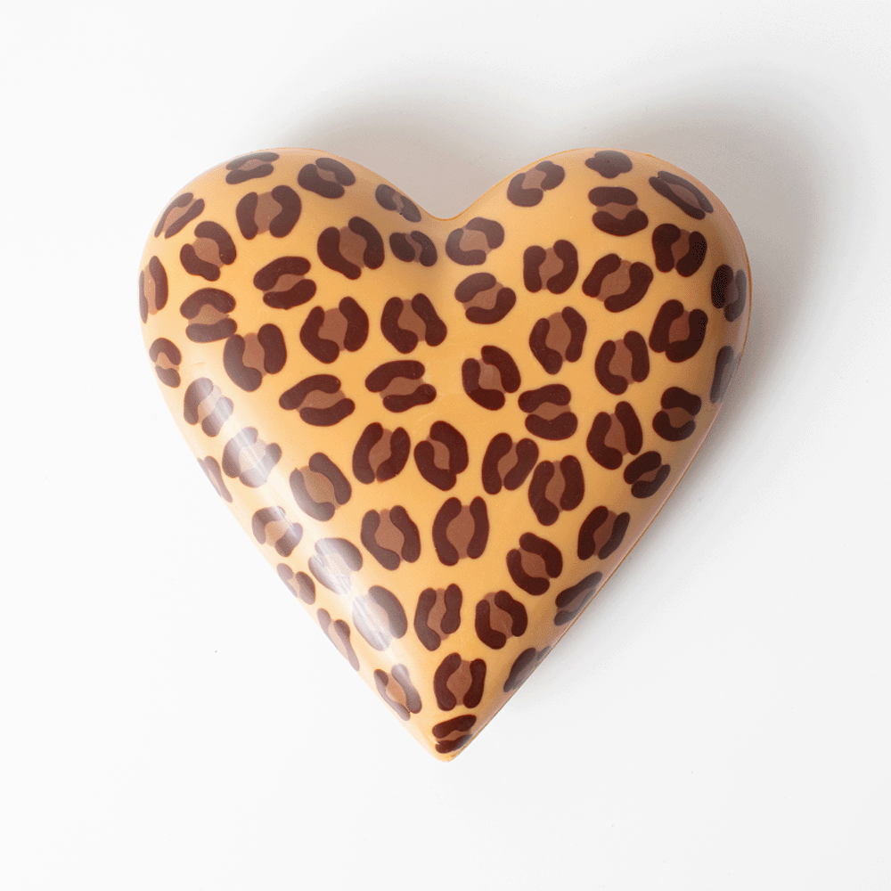 Amour: Corazón Animal Print Caramel